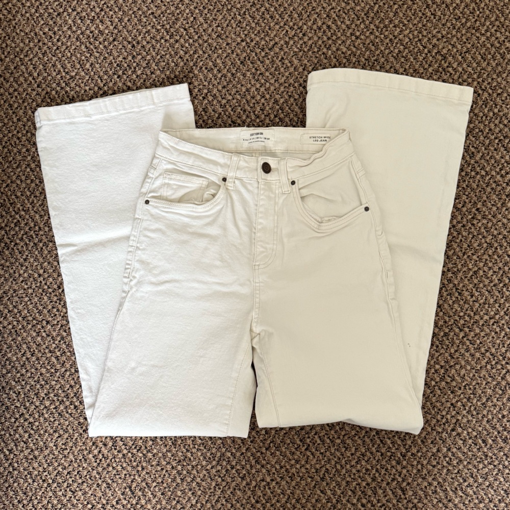 Cotton On White Women's Straight Leg Jeans